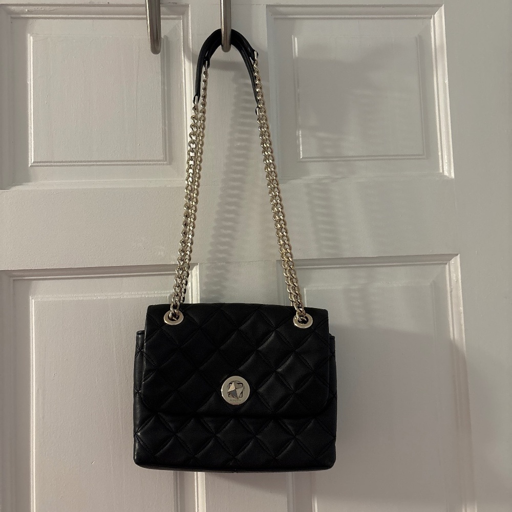 Black quilted purse